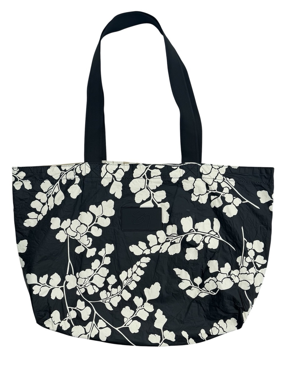 Zig Zane x Aloha Collection Nolu Pē large tote bag black white floral